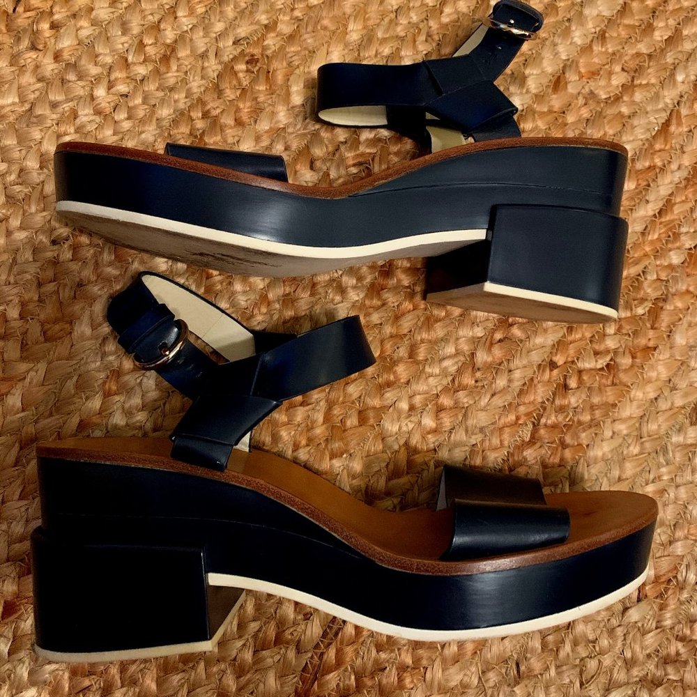 Jil Sander Navy Clog Sandals